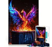 Rompecabezas Rise of The Phoenix de 1000 Piezas para Adultos, Juguete de lógica Fina, Tiempo Libre, Arte de Bordes limpios, Coleccionable (38x26cm)