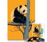 Rompecabezas Risograph Panda de 1000 Piezas para Adolescentes, Juguete de lógica Fuerte para Disfrutar en Familia, Bordes Transparentes, cálida Sorpresa (50x75cm)