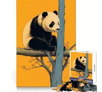 Rompecabezas Risograph Panda de 1000 Piezas para Adolescentes, Juguete de lógica Fuerte para Disfrutar en Familia, Bordes Transparentes, cálida Sorpresa (50x75cm)