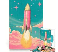Rompecabezas Risograph Rocket de 1000 Piezas para Adolescentes Juguete Interactivo para Crear y Jugar Diseño artístico de Corte preciso Coleccionable (38x52cm)