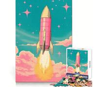 Rompecabezas Risograph Rocket de 1000 Piezas para Adolescentes Juguete Interactivo para Crear y Jugar Diseño artístico de Corte preciso Coleccionable (38x52cm)