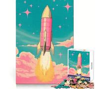 Rompecabezas Risograph Rocket de 1000 Piezas para Adultos y Adolescentes Recuerda armarlo Lentamente y Disfrutar de un Corte preciso Arte Coleccionable (38x26cm)