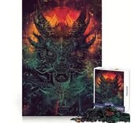 Rompecabezas Ritual del Dragón Ancestral para Adultos, 1000 Piezas, Ejercicio Inteligente, Tiempo de Descanso Relajante, Bordes Precisos, Regalo Navideño (50x75cm)