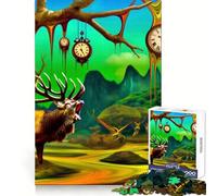 Rompecabezas Roaring Stag Journey de 1000 Piezas para Adolescentes, Juguete de lógica con Forma de Tren, diversión y Entretenimiento, Corte Suave, (50x75cm)