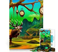 Rompecabezas Roaring Stag Journey de 1000 Piezas para Adolescentes, Juguete de lógica con Forma de Tren, diversión y Entretenimiento, Corte Suave, (50x75cm)
