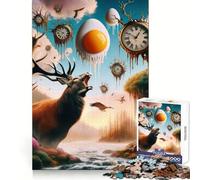 Rompecabezas Roaring Stag Journey de 1000 Piezas para Adultos Ideal para ejercitar la Memoria y Disfrutar del Tiempo Libre Diseño y colección de Arte (38x26cm)