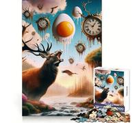 Rompecabezas Roaring Stag Journey para Adolescentes, 1000 Piezas, estimula la Memoria, Relajante, Divertido, de Corte Premium, Regalo Elegante (50x75cm)
