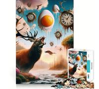 Rompecabezas Roaring Stag Journey para Adolescentes, 1000 Piezas, estimula la Memoria, Relajante, Divertido, de Corte Premium, Regalo Elegante (50x75cm)