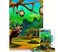 Rompecabezas Roaring Stag Journey para Adultos, 1000 Piezas, para Fortalecer la Memoria, Divertido, de Calidad, Elegante, Regalo (38x52cm)