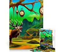 Rompecabezas Roaring Stag Journey para Adultos, 1000 Piezas, para Fortalecer la Memoria, Divertido, de Calidad, Elegante, Regalo (38x52cm)