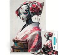Rompecabezas Robot Geisha de 1000 Piezas para Adolescentes Juguete para desarrollar la lógica y la Capacidad de relajación Bordes Suaves Regalo de Primera Calidad (38x52cm)
