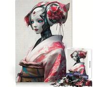 Rompecabezas Robot Geisha de 1000 Piezas para Adultos Juguete Inteligente para el hogar Corte Suave Sorpresa navideña (38x26cm)