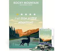 Rompecabezas Rocky Mountains Review para Adolescentes,1000 Piezas,lógica,fácil de Usar,fácil de Disfrutar,Cierre sin Costuras,Regalo de Temporada (38x26cm)