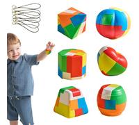 Rompecabezas,Rompecabezas,Rompecabezas de rompecabezas - Desbloquear Interlock Brain Puzzle Teaser Kongming Lock para Les