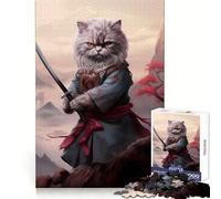 Rompecabezas Ronin Cat de 1000 Piezas para Adolescentes Juguete Interactivo para armar Divertido Diseño artístico de Corte preciso Coleccionable (38x52cm)