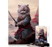 Rompecabezas Ronin Cat de 1000 Piezas para Adolescentes Mejora la Memoria Ideal para Relajarse Bordes precisos Regalo Elegante (38x26cm)