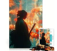 Rompecabezas Ronin con Peces koi para Adolescentes, 1000 Piezas, desafío Mental, Juguete Relajante y Divertido, Corte preciso, Regalo Festivo (50x75cm)