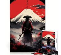 Rompecabezas Ronin Contemplando el Monte Fuji, 1000 Piezas para Adultos Mejora la Memoria Diversión Tranquila Corte de Primera Calidad Regalo Memorable (38x26cm)