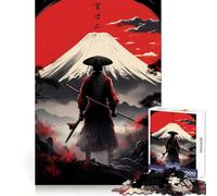 Rompecabezas Ronin Contemplando el Monte Fuji de 1000 Piezas para Adolescentes, Juguete de lógica Pura, Suave, Relajante, Corte Limpio, Pieza de Arte Fino (50x75cm)