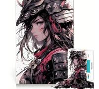 Rompecabezas Ronin Samurai Girl de 1000 Piezas para Adultos Juguete Inteligente y Divertido Bordes Lisos Decoración de Pared (38x26cm)