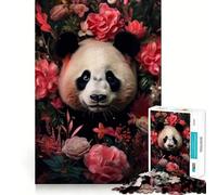 Rompecabezas Rosa de 1000 Piezas Panda en la Jungla para Adolescentes Ayuda a Mejorar la Memoria Diseño Divertido y Relajante Regalo Elegante (50x75cm)