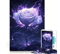 Rompecabezas Rosa Llameante Morada de 1000 Piezas para Adultos, Juguete para ejercitar la Mente y el Cerebro, Ideal para el hogar y el Ocio, con Bordes Ajustados, Regalo de Papá Noel (50x75cm)