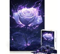 Rompecabezas Rosa Llameante Púrpura de 1000 Piezas para Adultos Regalos Juego de ingenio Ocio Diversión Calidad Precioso Regalo (38x52cm)