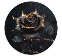Rompecabezas rosa negro oro 1000 piezas rompecabezas redondo arte lujoso desafío de alta dificultad para adultos, 1000 unidades (67,5 x 67,5 cm)