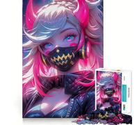 Rompecabezas Rosa neón de 1000 Piezas para Adolescentes Juguete para desarrollar la lógica Pasatiempo Tranquilo Bordes Lisos (50x75cm)