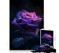 Rompecabezas Rosa Púrpura para Adultos, 1000 Piezas, Fortalece la Memoria, Vínculos Familiares, Bordes Limpios, Regalo de Cumpleaños (38x52cm)