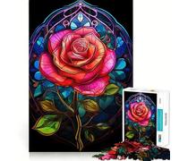 Rompecabezas Rose A Symphony in Color de 1000 Piezas para Adolescentes, Juguete de lógica y Tren, diversión y Ocio, Corte Suave, (50x75cm)