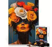 Rompecabezas Rose Enchantment de 1000 Piezas para Adultos, Juguete de lógica Fina, Tiempo Libre, Arte de Bordes limpios, Coleccionable (50x75cm)