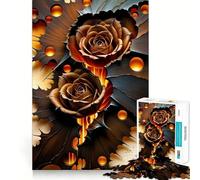 Rompecabezas Rose in Metal de 1000 Piezas para Adultos y Adolescentes Recuerda armarlo Lentamente Disfruta de un Corte preciso Arte Coleccionable (38x52cm)
