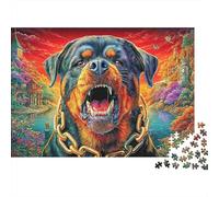 Rompecabezas Rottweiler 1000 Piezas para Adultos Y Familias - Puzzle DIY, Desafío Satisfactorio 38x26cm/1000pcs