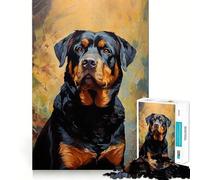 Rompecabezas Rottweiler de 1000 Piezas para Adultos Ayuda a Mejorar la Memoria y Alivia la ansiedad Diseño artístico para armar Regalo Ideal (50x75cm)