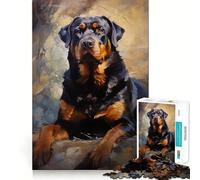 Rompecabezas Rottweiler para Adolescentes, 1000 Piezas, estimula la Memoria, Relajante, Divertido, de Corte Premium, Regalo Elegante (38x26cm)