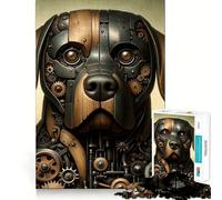 Rompecabezas Rottweiler Steampunk Art para Adolescentes, 1000 Piezas, Mejora la Memoria, diversión Relajante, Corte Premium, Regalo Elegante (50x75cm)