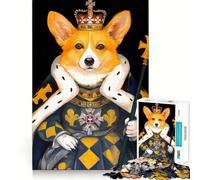 Rompecabezas Royal Corgi de 1000 Piezas para Adolescentes: Mejora la Memoria, Calma, Escape, patrón, Montaje, cálida Sorpresa (38x26cm)