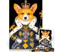 Rompecabezas Royal Corgi de 1000 Piezas para Adultos Ayuda a desarrollar la Memoria Diseño de Ocio Suave Colección de Piezas de Arte para armar (50x75cm)