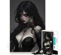 Rompecabezas Ruby Eyes of The Abyss de 1000 Piezas para Adultos: Mejora la Memoria, diversión Relajante, Bordes Afilados, Regalo navideño (50x75cm)