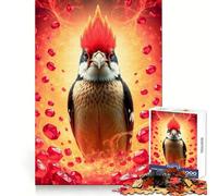 Rompecabezas Ruby Woodpecker Stonimal de 1000 Piezas para Adolescentes, Juguete de lógica Fuerte, Tiempo en Familia, Borde Transparente, cálida Sorpresa (38x52cm)