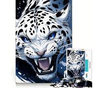 Rompecabezas Rugido de Leopardo de Las Nieves para Adultos, 1000 Piezas, Juguete de Lógica, Alivio del Estrés, Corte de Precisión, Regalo para Festivales (50x75cm)