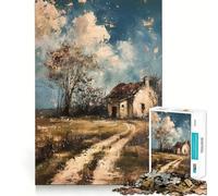 Rompecabezas rústico de cabaña en el Campo para Adolescentes, 1000 Piezas, Mejora la Memoria, Alivio de la tensión, Borde Ajustado, Pieza de Arte Fino (50x75cm)