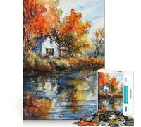 Rompecabezas rústicos de otoño para Adolescentes, 1000 Piezas, Juguete para ejercitar la Mente, relajación Mental, Arte para armar, (38x26cm)