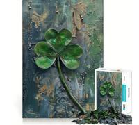 Rompecabezas rústicos de trébol irlandés para Adultos, 1000 Piezas, para Fortalecer la Memoria, Divertidos y con un Toque de Calidad Regalo Elegante (50x75cm)