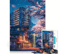Rompecabezas Sakura Bloom de 1000 Piezas para Adolescentes estimula la Mente Divertido sin Espacios Ajuste Entretenimiento cautivador para Interiores acogedores (50x75cm)