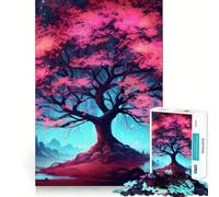 Rompecabezas Sakura Dreamscape de Japón de 1000 Piezas para Adolescentes Juguete de lógica Fina, fácil de armar, con Bordes limpios, Ideal para Festivales (50x75cm)