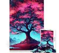 Rompecabezas Sakura Dreamscape de Japón de 1000 Piezas para Adolescentes Juguete de lógica Fina, fácil de armar, con Bordes limpios, Ideal para Festivales (50x75cm)