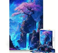 Rompecabezas Sakura Dreamscape Temple de 1000 Piezas para Adolescentes, Rompecabezas de lógica Clara, Juguete, Tiempo de Paz, Corte, Lista de Deseos de Santa Claus (38x52cm)