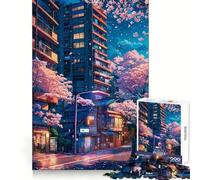 Rompecabezas Sakura Evenings de 1000 Piezas para Adolescentes Juguete para ejercitar la Mente Juego en Grupo Arte y ensamblaje Regalo clásico (50x75cm)